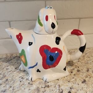 Primitive Artisan Funky Dog Teapot